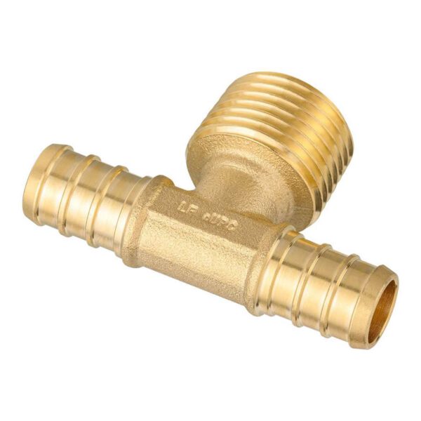 PEX-B Crimp x Male NPT Tee (Lead Free) - Image 2