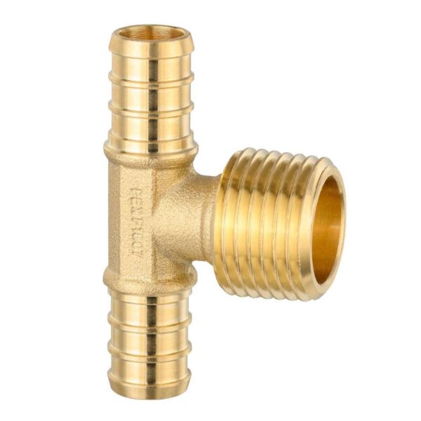 PEX-B Crimp x Male NPT Tee (Lead Free) - Image 3