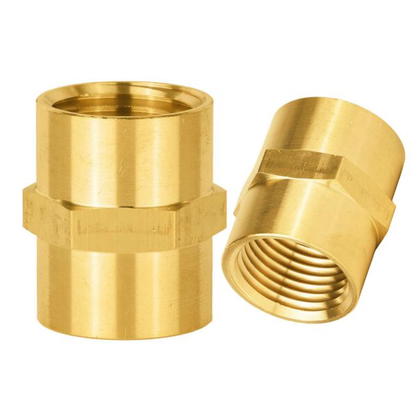 Female NPT Brass Hex Connector - Image 2
