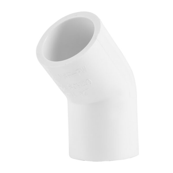 PVC Sch. 40 45° Elbow Fitting - Image 2