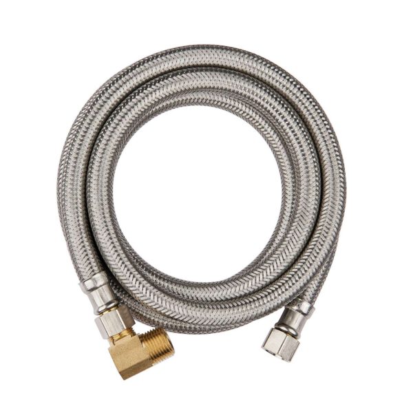 Dishwasher Hose, with Brass Elbow, Premium Stainless Steel - Image 3
