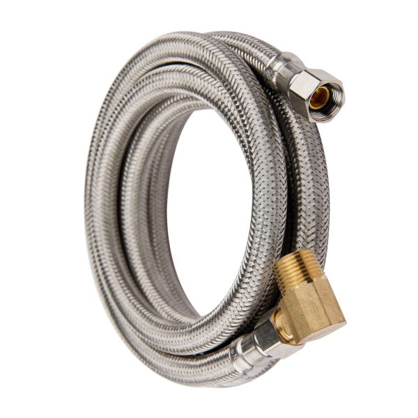 Dishwasher Hose, with Brass Elbow, Premium Stainless Steel - Image 4