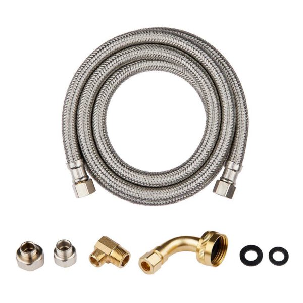 Dishwasher Installation Kit, Stainless Steel Dishwasher Supply Line, with Compression Connection - Image 2