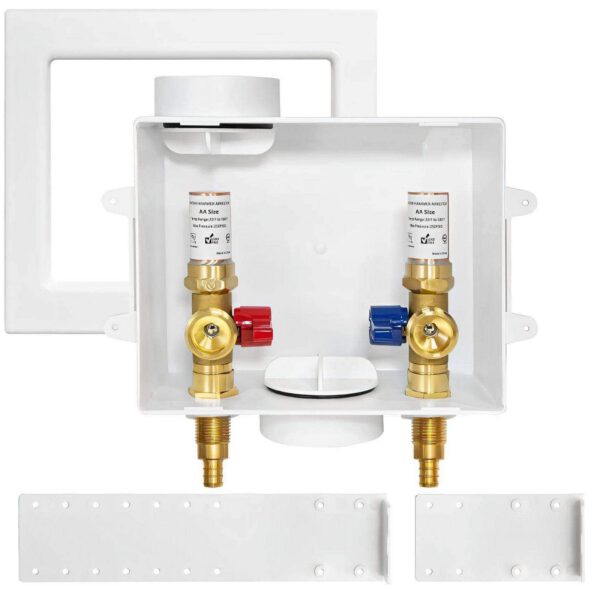 PEX Crimp (F1807) Inlet, Washing Machine Outlet Box, with Center Drain - Image 3