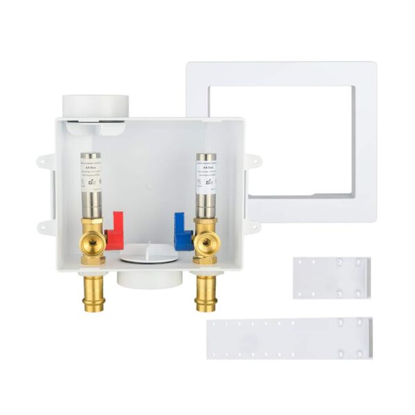 Copper Press Inlet, Washing Machine Outlet Box, with Center Drain - Image 2