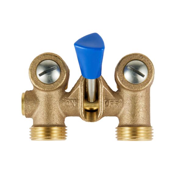 MPT x MHT Brass Dual Washing Machine Shut-Off Valve - Image 2