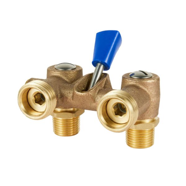 MPT x MHT Brass Dual Washing Machine Shut-Off Valve - Image 3