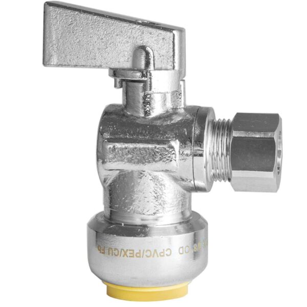 1/4-Turn Unigold Push-Fit Angle Stop Valve - Image 3