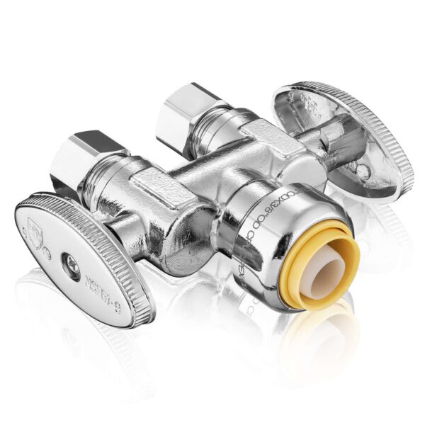 1/4 Turn Push-Fit Dual Outlet Angle Stoр - Image 2