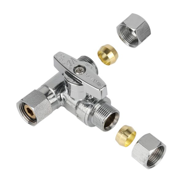 1/4 Turn Dual Outlet Tee Angle Stop - Image 3