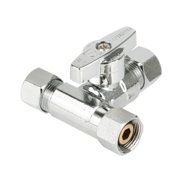 1/4 Turn Dual Outlet Tee Angle Stop - Image 4