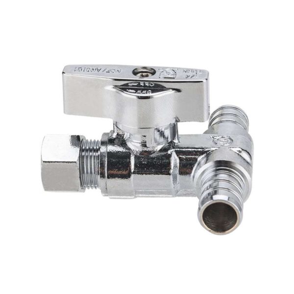 1/4-Turn PEX Crimp 3-Way Stop Valve - Image 2