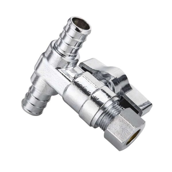 1/4-Turn PEX Crimp 3-Way Stop Valve - Image 3