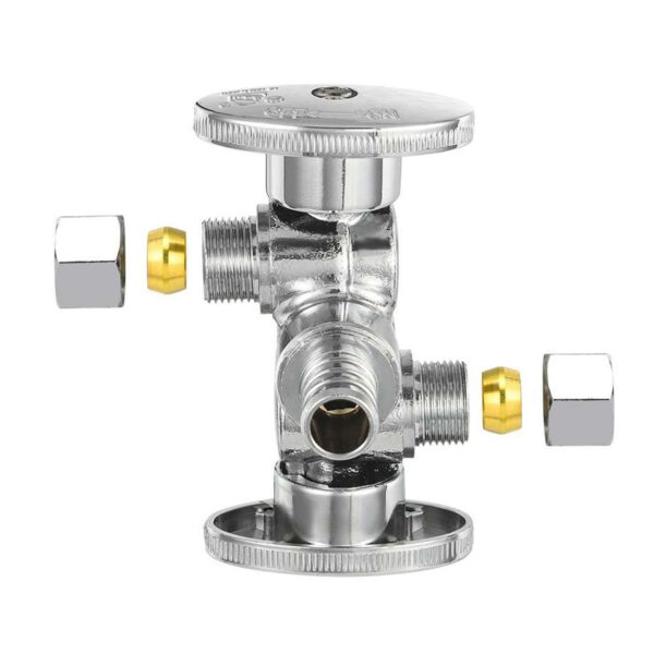 1/4-Turn PEX Crimp 3 Way Dual Outlet Stop - Image 3