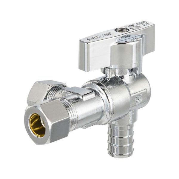 Quarter Turn PEX Crimp Split Angle Stop Valve - Image 3