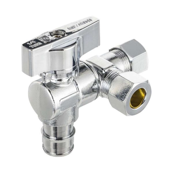 Quarter Turn PEX Expansion Split Angle Stop Valve - Image 2