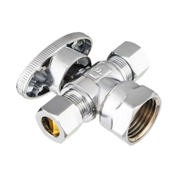 1/4-Turn Dual Outlet Tee Straight Stop - Image 3